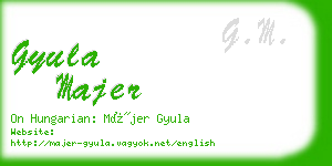 gyula majer business card